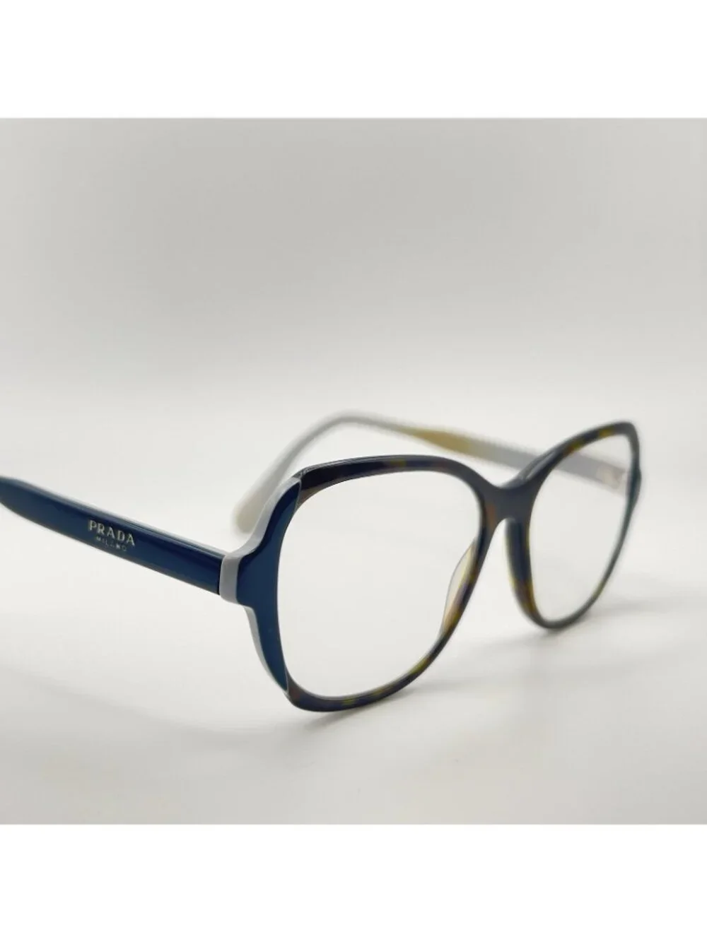 Prada VPR03V W3C-1O1 Eyeglass Frames Tortoise Brown Blue Gray 54-17-140 Italy